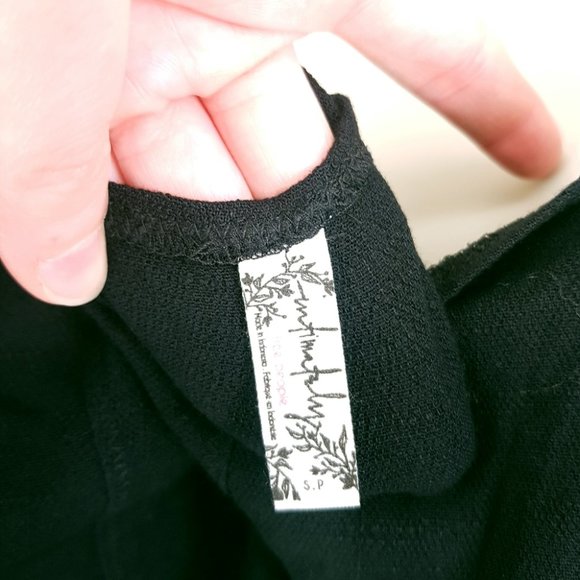 NWT Free People Sweet Talker Black Slip Dress S - Picture 10 of 11